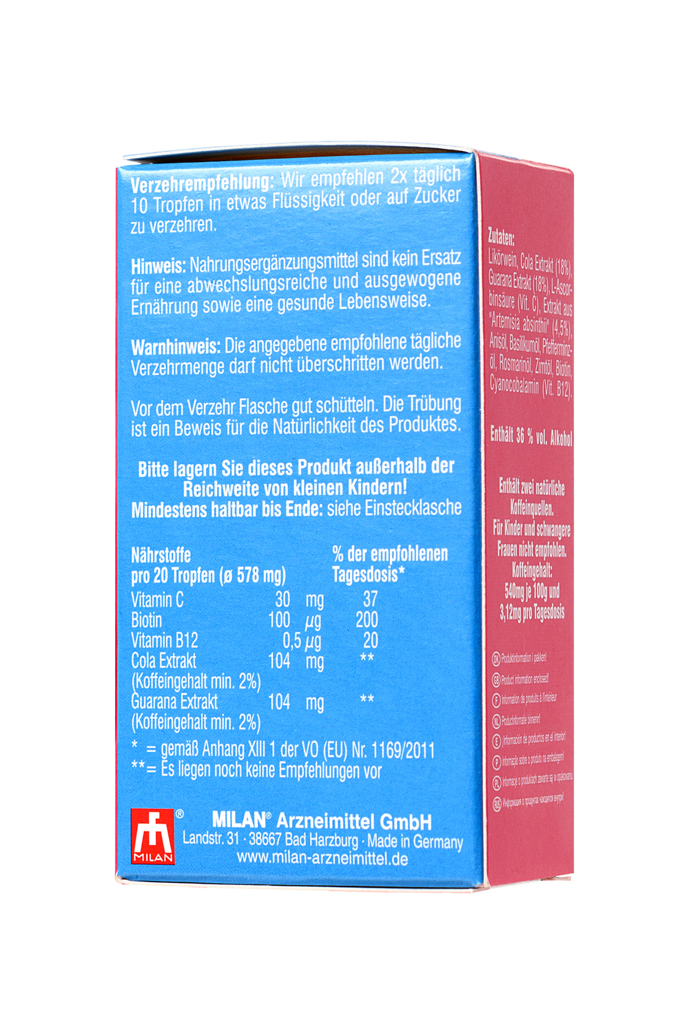 Капли для повышения либидо Milan Spanische Liebestropfen 20 мл