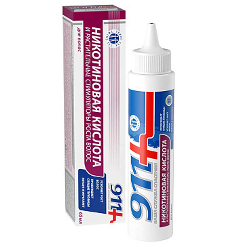 911 Никотиновая кислота и растительные стимуляторы роста для волос 65 мл