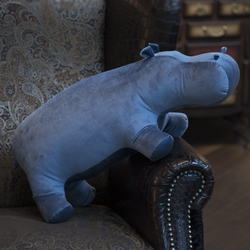 Подушка декоративная Бегемот По Синий