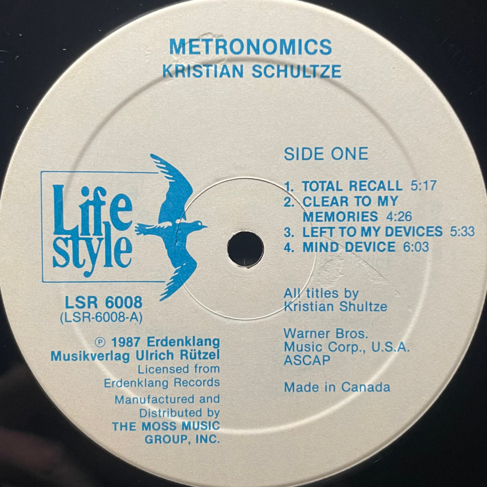 Kristian Schultze ‎– Metronomics (США 1987г.)
