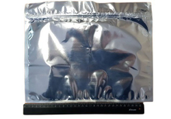 У107764 Пакет трехшовный метал., 60 мкм BOPP30+BOPPметал30,340*270мм с зип-локом с насечками