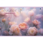 Альбом для рисования А4 40л., Alingar, на скрепке, мелованный картон (стандарт), 100 г/м2, "Нежные цветы", 2 дизайна в пленке т/у