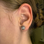 Ефимов Золотые пусеты 585 пробы с натуральными  природными бриллиантами