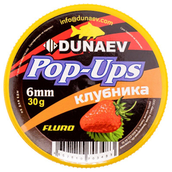 Бойлы DUNAEV POP-UP 6мм Клубника (30г)