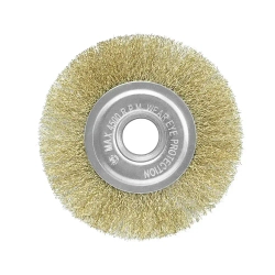 Щетка металлическая плоская 125 мм 22мм латунированная