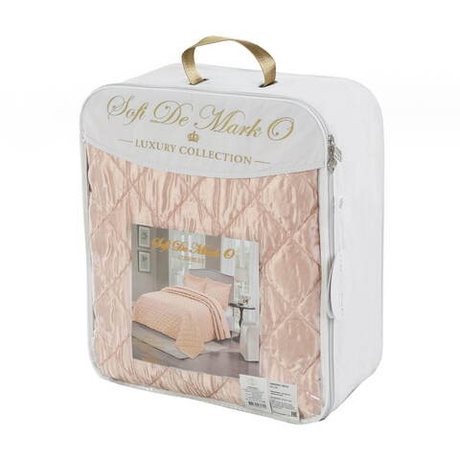 Покрывало 240x260 и 2 наволочки 50х70 Sofi De MarkO Паола светло-розовое