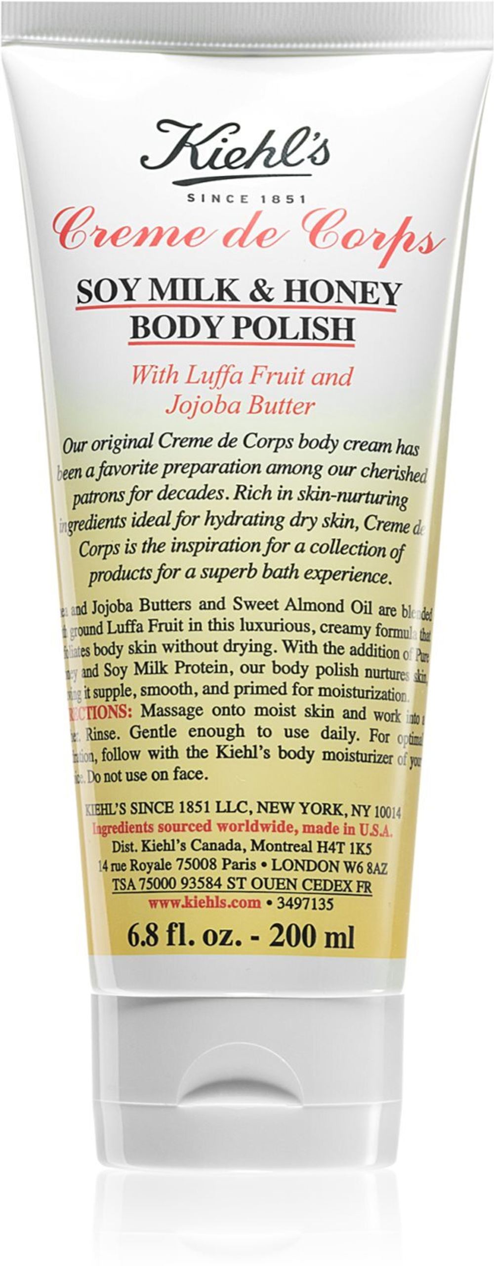 Kiehl's Creme de Corps Soy Milk and Honey Body Polish - скраб для тела /   200  ml  / GTIN 3605971427268