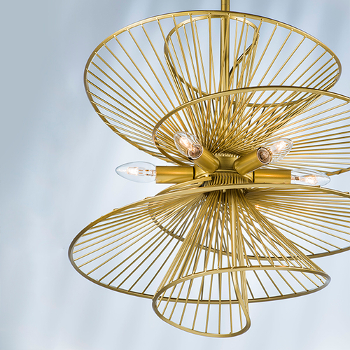 728163 Люстра ZETA 6х40W E14 ЗОЛОТО