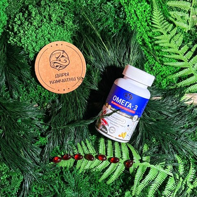 БАД (Концентрат) Омега-3 из дикого камчатского лосося (банка), 600 мг
