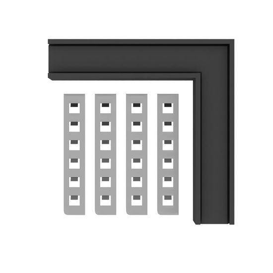 ST1007.449.12 Внутренний угол-соединитель для встраиваемого магнитного шинопровода под ГКЛ 12мм ST-L SKYLINE 48+