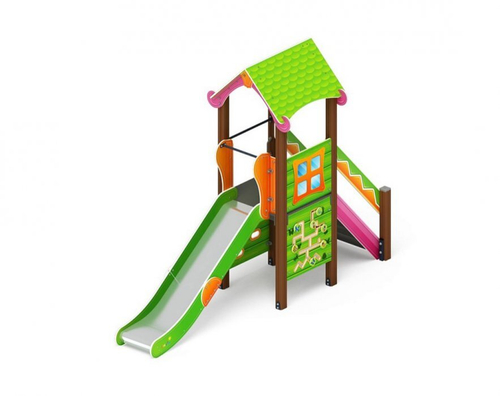 Детский игровой комплекс Лукоморье ДИК 2.25.01-11.С H=1200, металлический скат