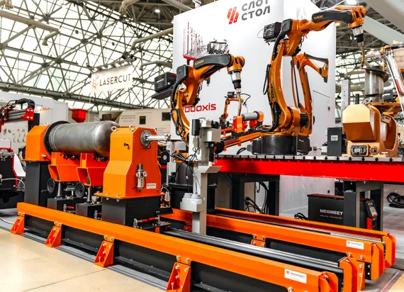 Вращатель сварочный с подвижной пневмопинолью, Robaxis