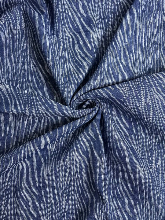 Джинс жаккард синий/голубой, линии BST3848