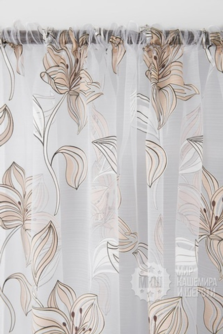 Легкие шторы: ХЕЛЕНА (арт. BL01-231-01)  - (140х270)х2 см.  - (Возможна высота 250 см.) - коричневые