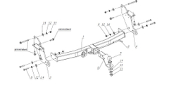 Фаркоп с элект. Smart, на Mitsubishi Pajero 3,4 FA 0978-E (с 2000 по 2007 г.в.с 2007 г.в.) (паспорт и сертификат в комплекте) Бизон