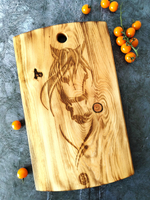 Разделочная доска из спила Сибирского кедра Лошадь