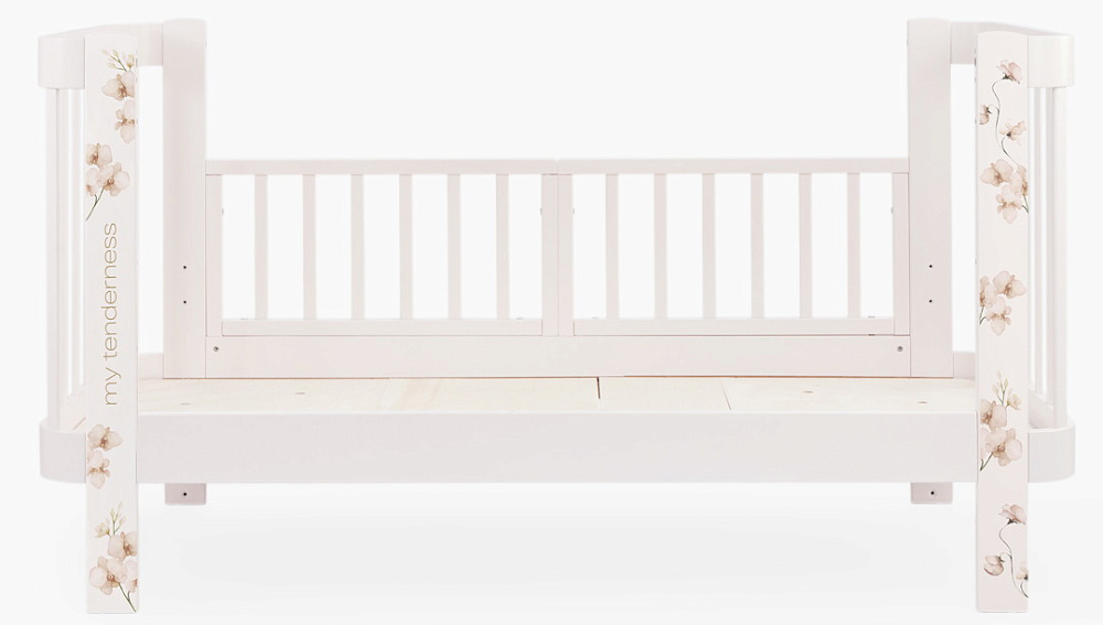 Детская кроватка-трансформер Happy baby Mommy Love в комплекте с расширением 160х70 pink