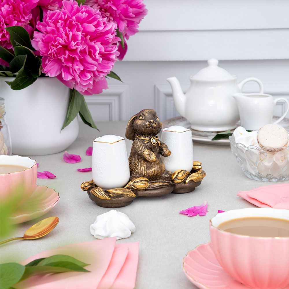 Подставка под специи Кролик Эйприл Бронза