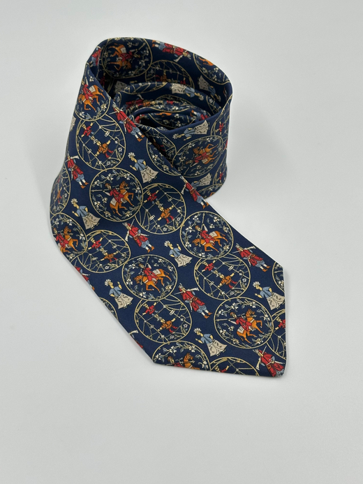 Галстук синий Salvatore Ferragamo