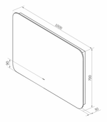 АДХИЛ -1000х700 Зеркало Led, ореол с бесконт.сенс., холод.подсветка с подогревом (Бурже ЗЛП398)