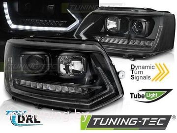 Передние фары Tru DRL для Volkswagen T5 (10-15) динамические черные