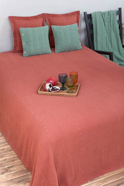 Покрывало 240х260 Luxberry Зефир гранатовое Португалия