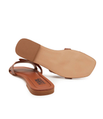 Кожаные шлепанцы brio Karl Lagerfeld - коричневый(KL85408)