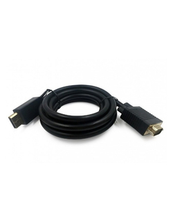 Cablexpert Кабель DisplayPort-&gt;VGA, 1,8м, 20M/15M, черный, экран, пакет (CCP-DPM-VGAM-6)