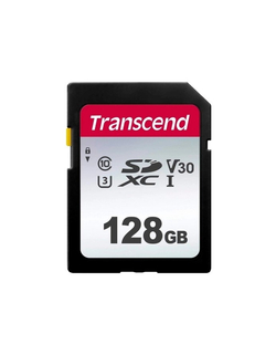 Карта памяти SecureDigital 128Gb Transcend TS128GSDC300S (SDXC Class 10, UHS-I U3)