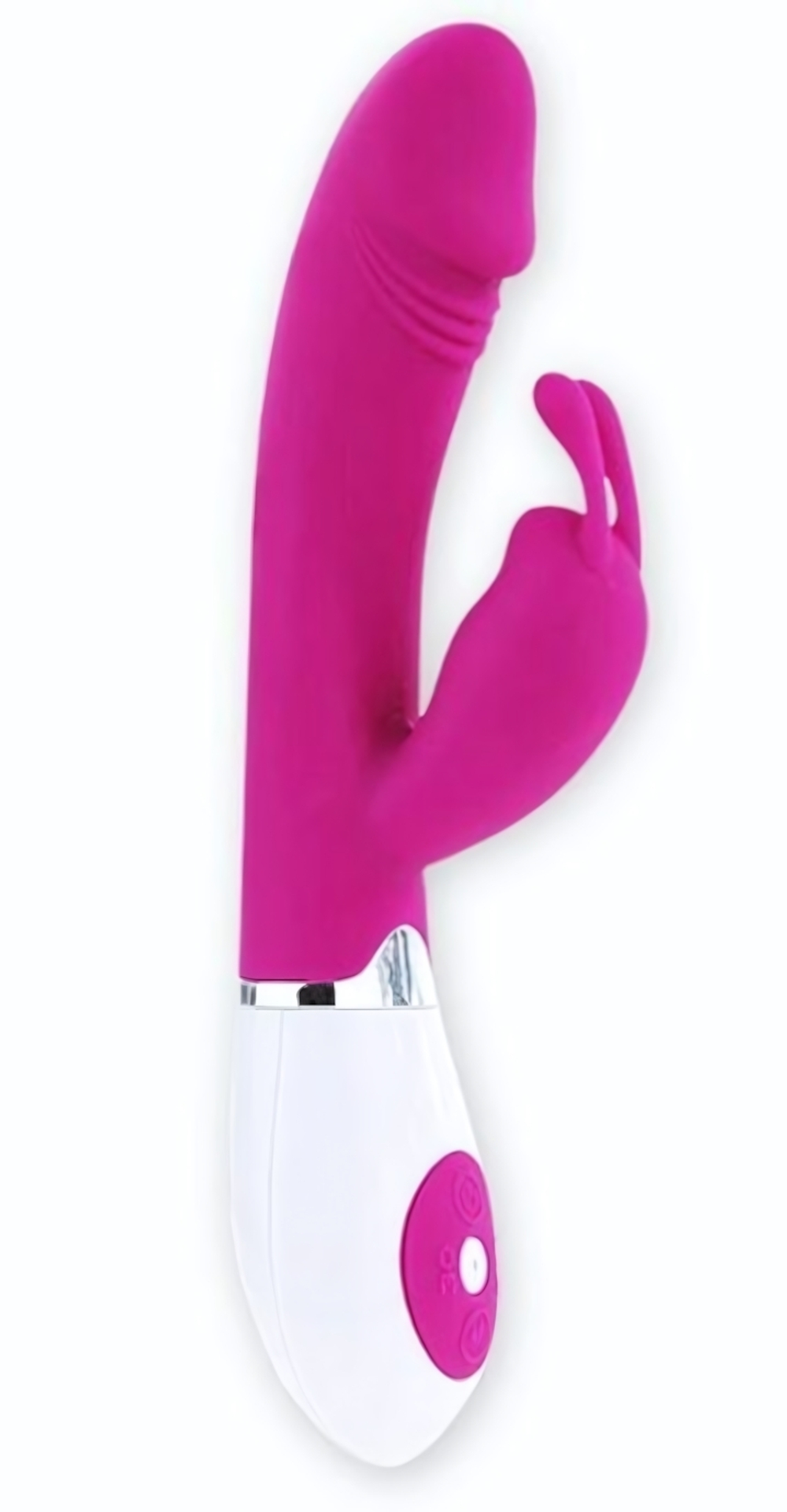 Розовый вибратор Gene с клиторальным стимулятором - 20,4 см. (Цвет: розовый)