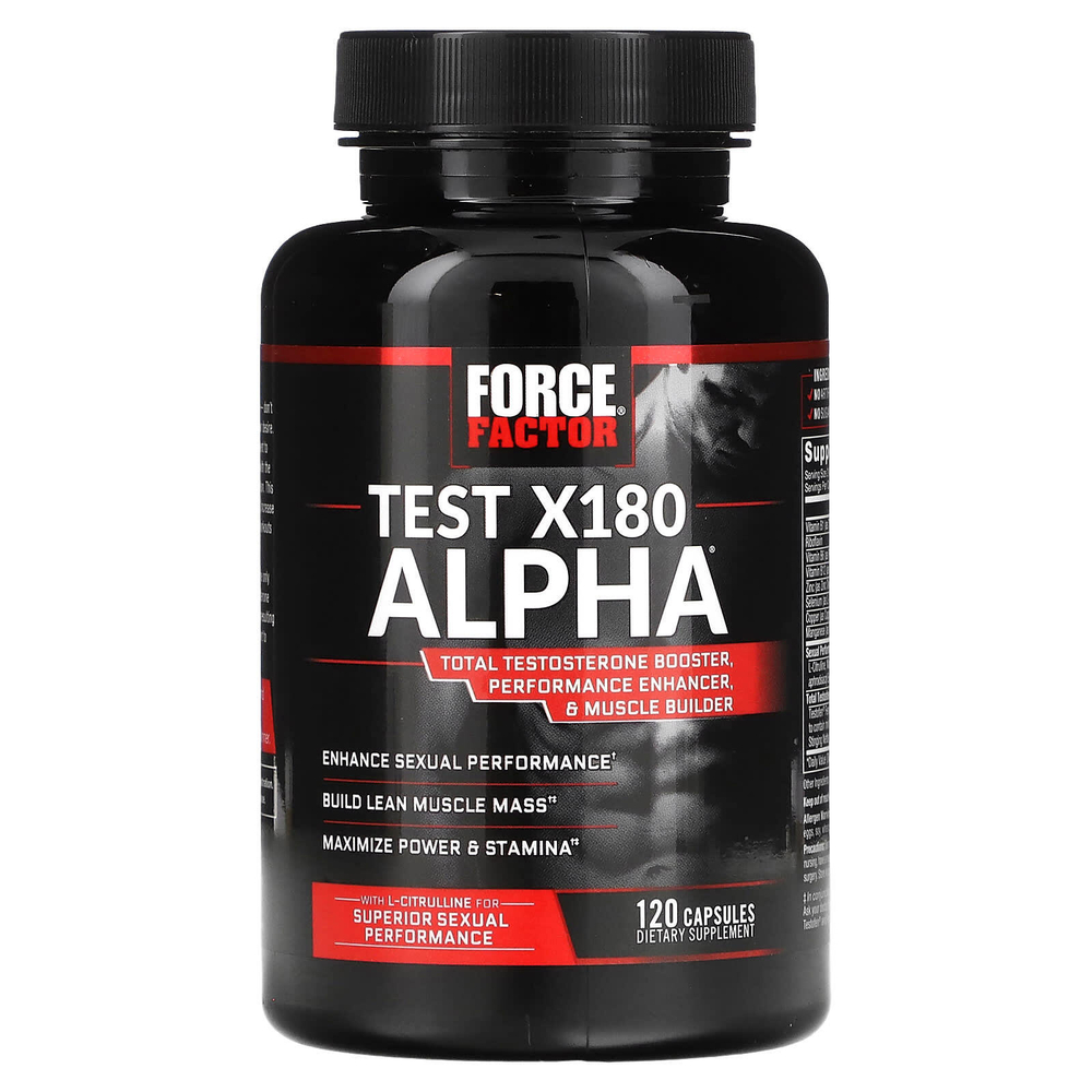 Force Factor, Test X180 Alpha®, 120 капсул