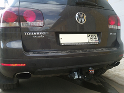 Фаркоп AvtoS VW 20 для VOLKSWAGEN Touareg 2002-2010(паспорт и сертификат в комплекте)(без электрики)