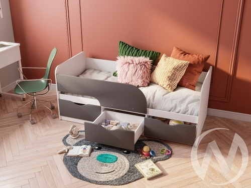 Кровать Стандарт 0.9 КР-22 NEW (белый/F02 маренго)