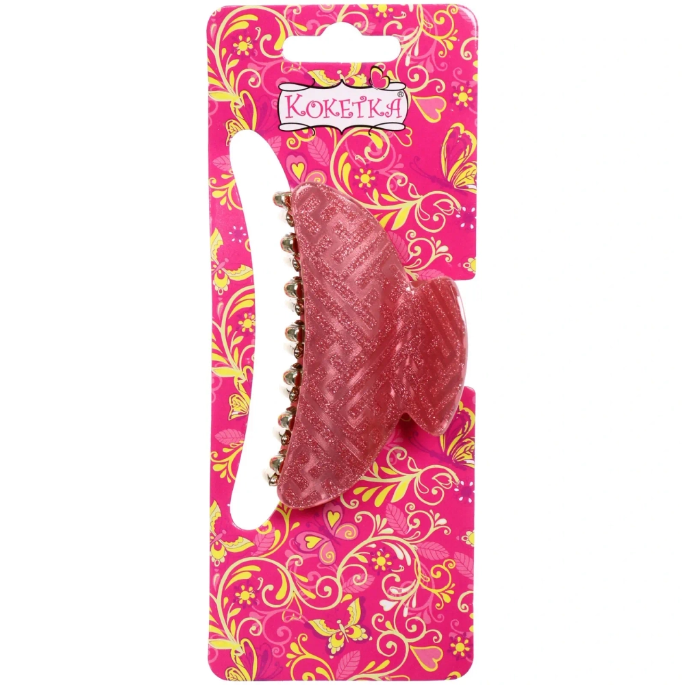 Заколка-краб для волос « ЭЙФОРИЯ», райя, микс 6 цветов, 7см (блистер Кокетка)