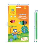 Карандаши цветные Мульти-Пульти "Енот в саванне", 12цв., утолщ., заточен., картон, европ., с точилкой