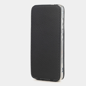 Чехол для Samsung Galaxy S25 Plus из кожи теленка, черного цвета