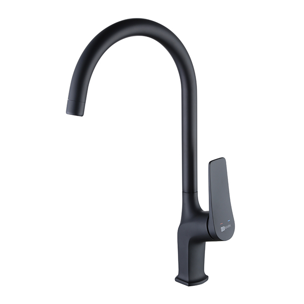 смеситель кухня LEMARK Bronx с высоким пов.изливом, черный LM3705BL