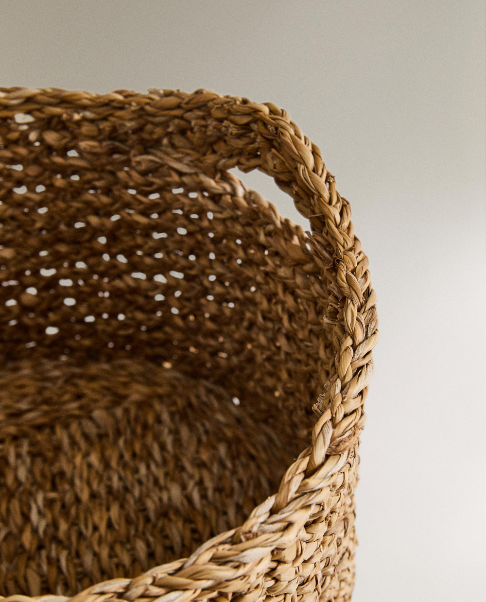 Zara Home Корзина из морской травы, цвет бежевый, 25 см