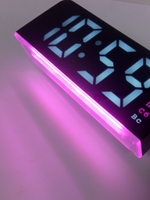 Часы-будильник настольные LED GH8033 White&Violet