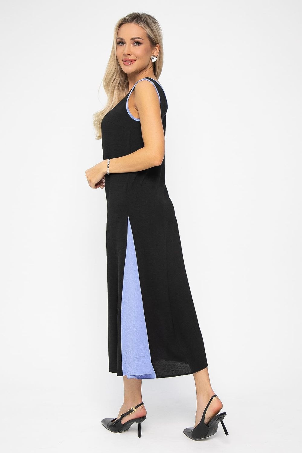 Сарафан Новый сезон (черно-голубой) П13629-10М LT Collection