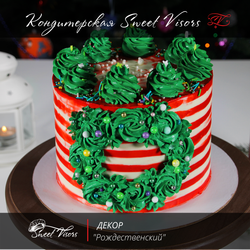 Декор торта Рождественский кондитерская Sweet Visors сладкие козырьки кондитер Светлана Дегтерева шоколадный торт торты на заказ СПБ вкусный торт на день рождения торт на юбилей торт для мужчины торт для девушки домашний торт десерты на заказ купить торт заказать торт без мастики свит визорс свит висорс svit vizors svit visors sweet vizors