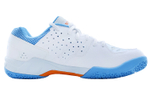 YONEX Power Cushion Textile, Synthetic Leather Low top Badminton Shoes Unisex White Sky Blue