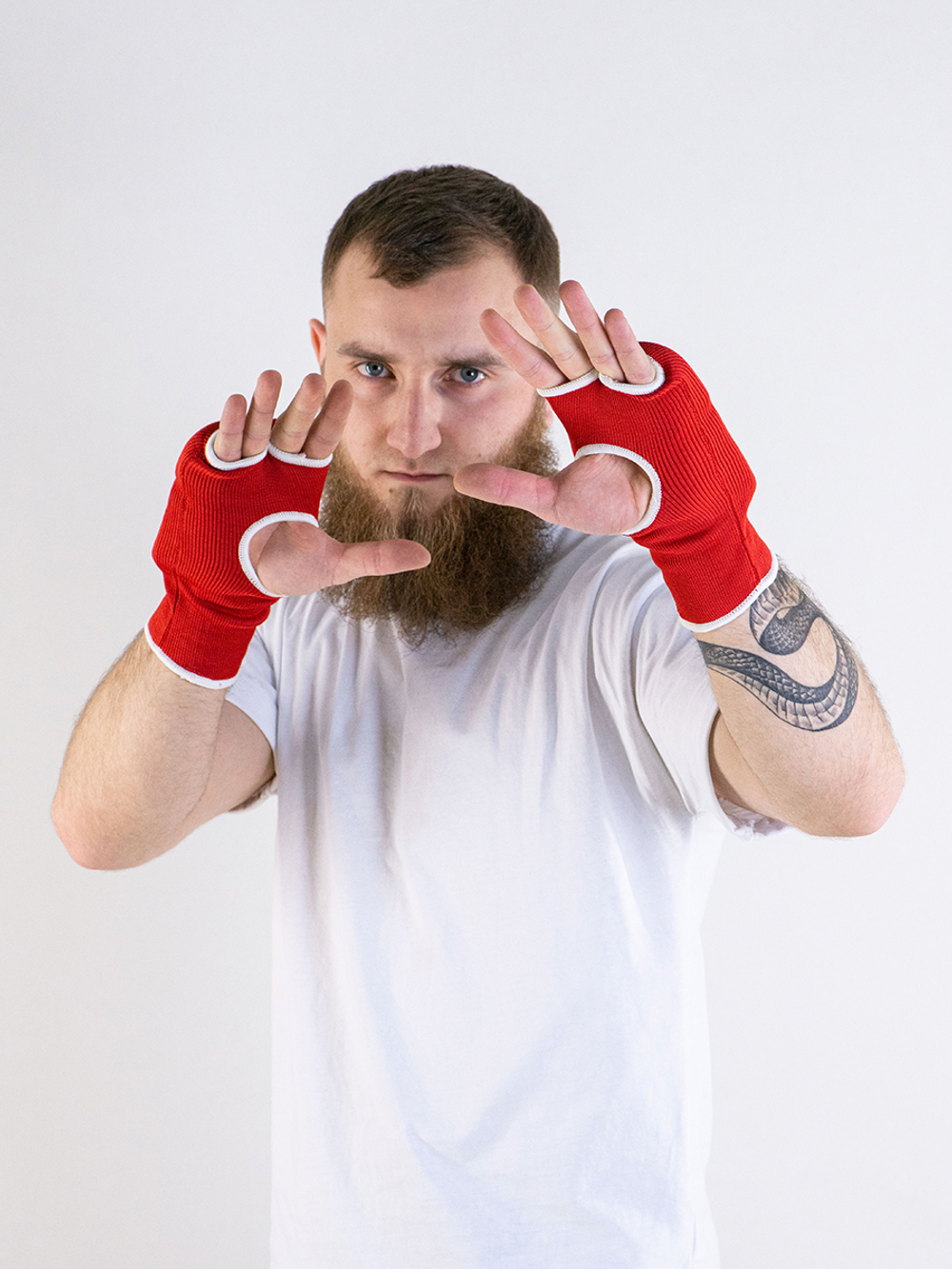 Накладки для каратэ BoyBo BO130, хлопок, красные