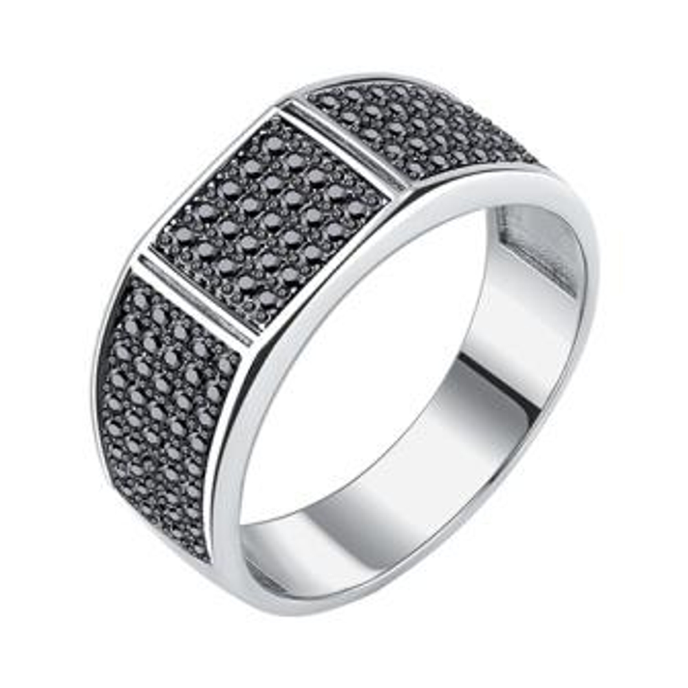 Кольцо из серебра с фианитами