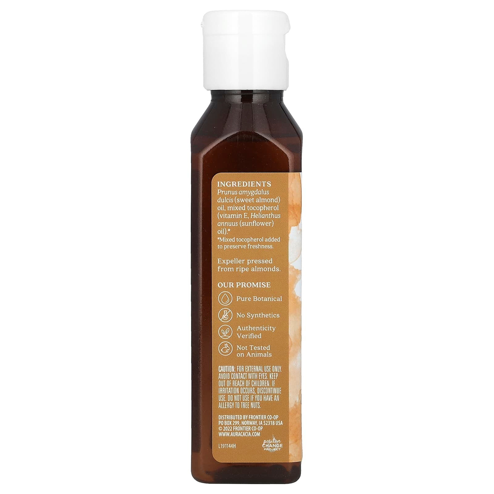 Aura Cacia, масло для тела, сладкий миндаль, 118 мл (4 жидк. унции)