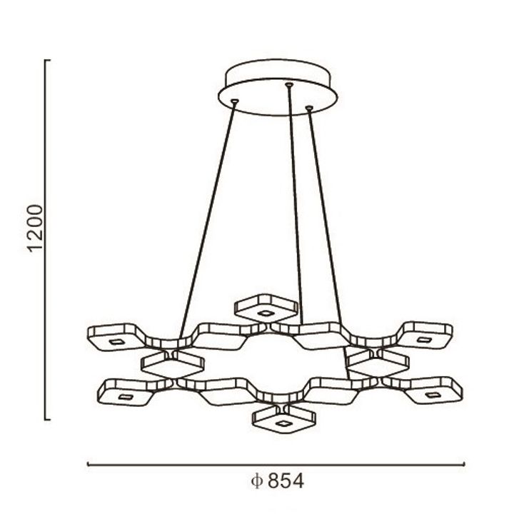Подвесной светодиодный светильник Romatti Cullinan Favo L11137E