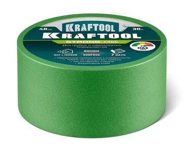 KRAFTOOL #300 Strong 48 мм х 30 м, для грубых и шероховатых поверхностей, малярная лента (12103-48)