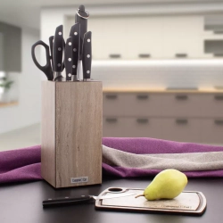 Подставка для кухонных ножей универсальная 11х11х24см ComposeEat травертин капучино