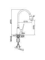 Смеситель для кухни с гибким изливом FRAP F4462-3