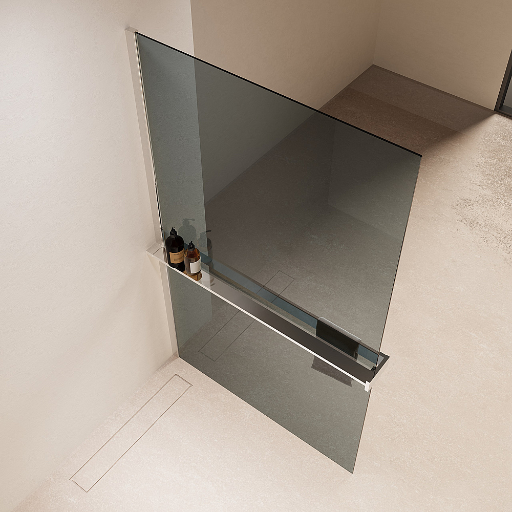 Душевое ограждение Vincea Walk-In 100 VSW-1HR100MR стекло зеркальное/профиль хром